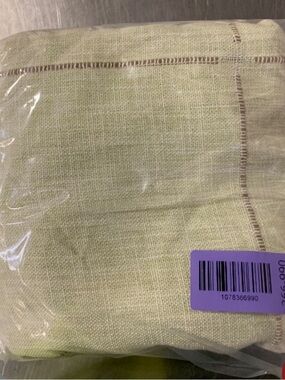 Farmhouse Linen Blend Light Green Tablecloth Rectangular 72x84”